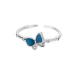 Bague Papillon Bleue