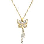 Collier Papillon en Acier Inoxydable