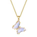 Collier Papillon Violet