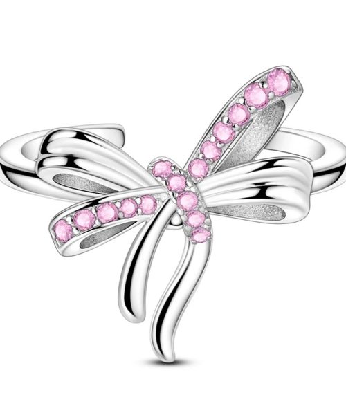 bague noeud papillon rose 2