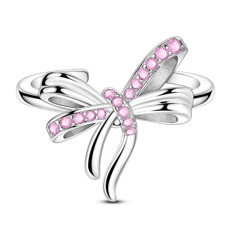 bague noeud papillon rose 2
