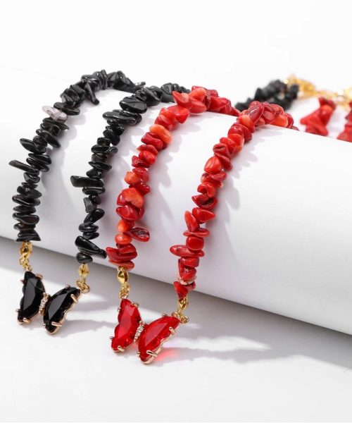 collier de corail papillon main image