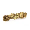 Barrette à cheveux papillon vintage or antique, quatre papillons ciselés sur fond de fleurs