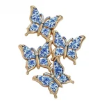 Broche Papillon Bleu et Blanc