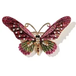 Broche Papillon Cristal