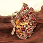 Broche Papillon Rouge