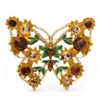 Broche Papillon Tournesol