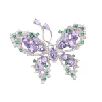 Broche Papillon Violette