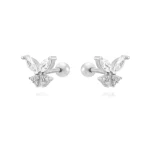 Clous d'Oreilles Papillon Zircon