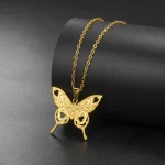 Collier Papillon Gravé