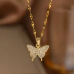 Collier Papillon Zircon